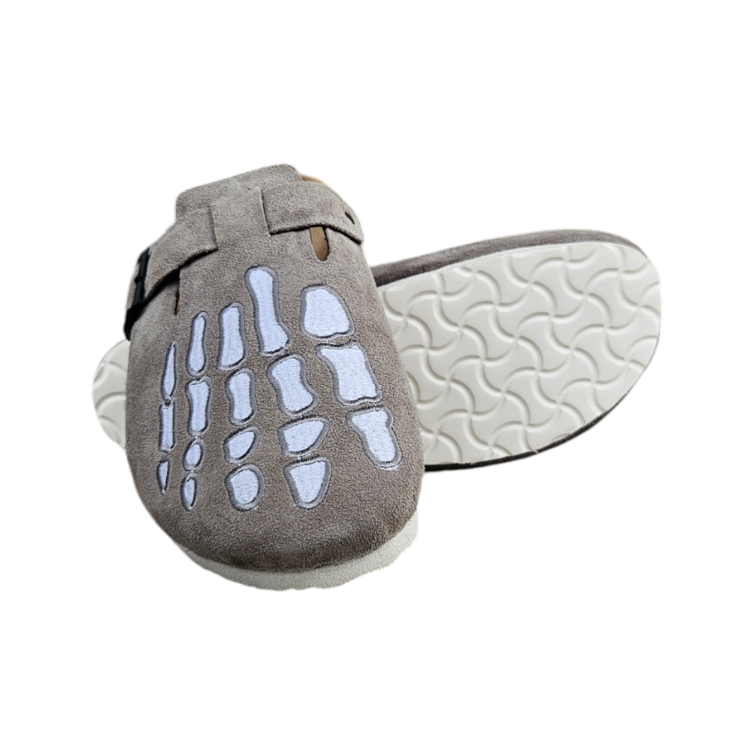 Stone Bone Leather Clogs
