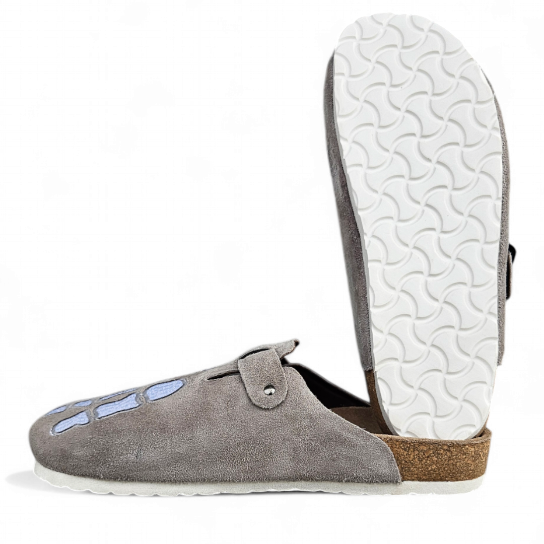 Stone Bone Leather Clogs