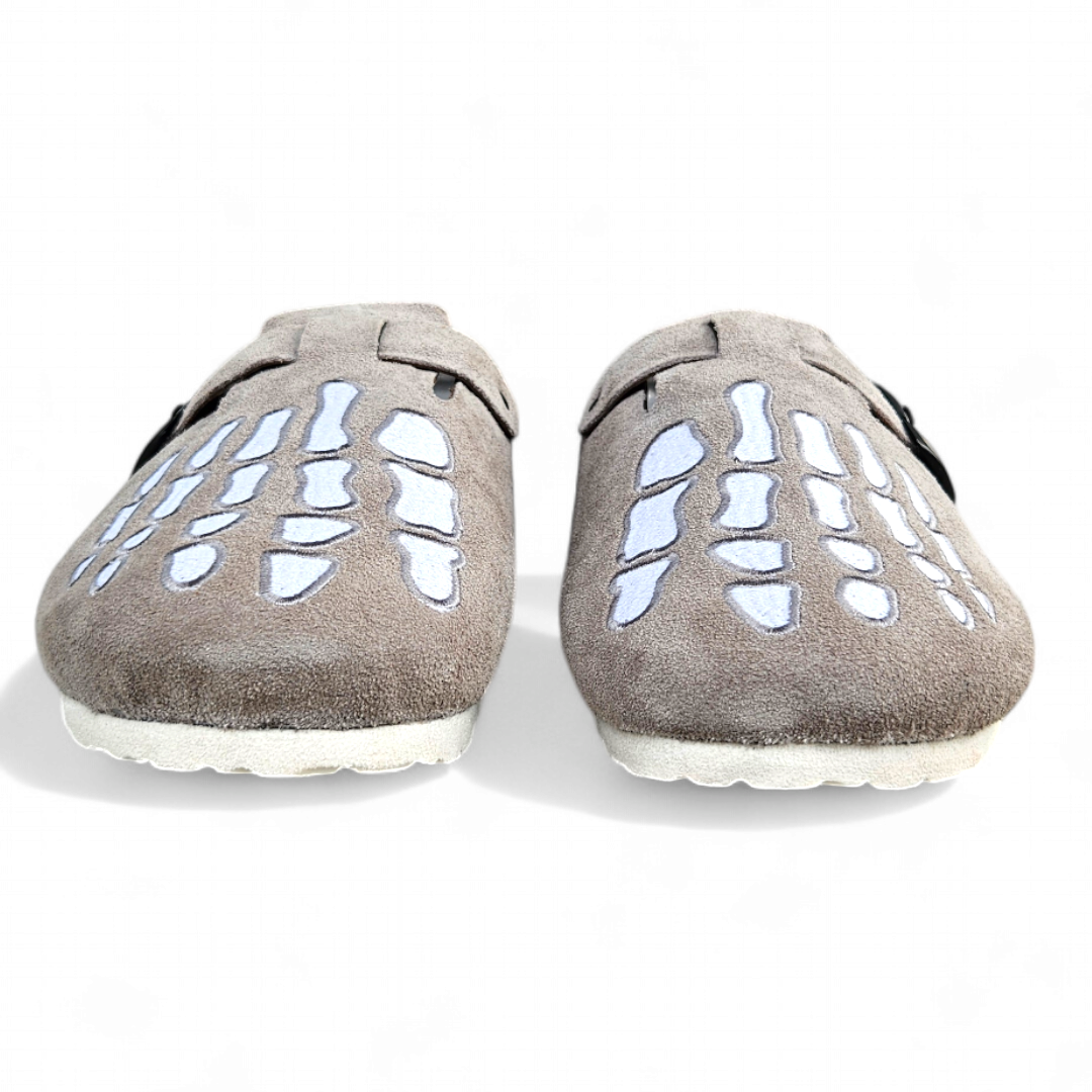 Stone Bone Leather Clogs